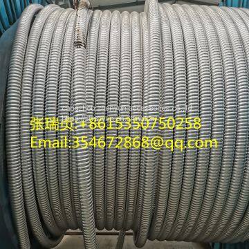 XLPE insulated corrugated aluminum sheath or welding corrugated aluminium sheath PE sheath longitudinally water blocking power cable