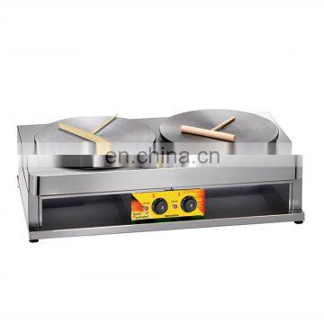 Commercial New Crepe Machine Crepe Pancake Maker Double Head Crepe