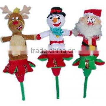 Nice plush rose with Christmas animated toys