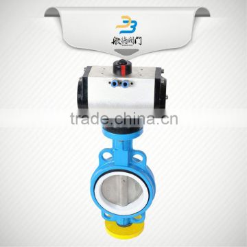 Wafer Type Butterfly Valve Pneumatic Actuator Single Acting