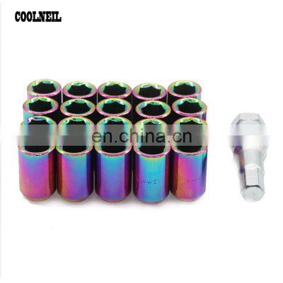 Guangzhou 20pcs Inner Hexagon Locking Nut Wheel Lug Nuts M12x1.5/1.25mm 32mm Wheel Locks Lug Nuts In Wheel Parts