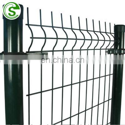 8ft high Pvc Sale home garden V folds welded mesh fence 3D bending fence