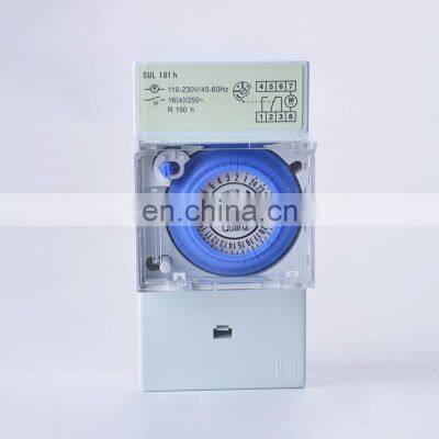 SUL181H Mechanical Timer 24 hours Time Switch Relay Electrical Din Rail Timer Switch, Time Delay Relay