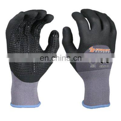 Customized Dipped Worker Use Nitrile Coated Hand Gloves for Oil Work Labor Protective Gloves