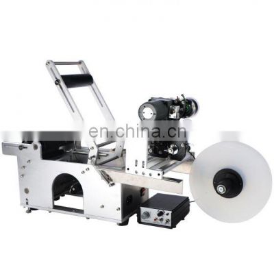 Stainless Steel Tabletop Date Printing Labeling Machine For Round Bottles