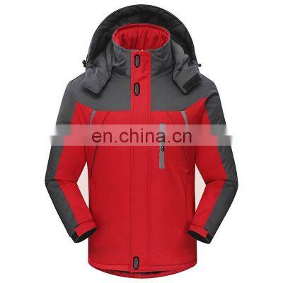 Wholesale custom LOGO outdoor winter windproof and waterproof plus velvet sports mountaineering large size men's jacket Mountain