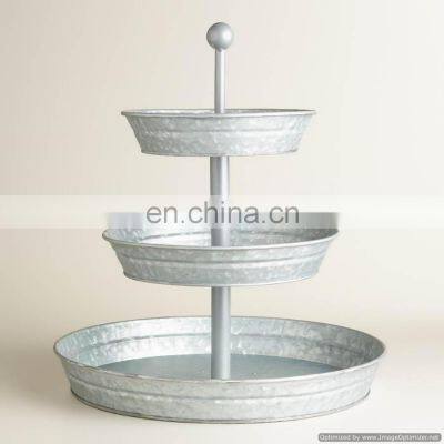 iron galvanized antique cake stand