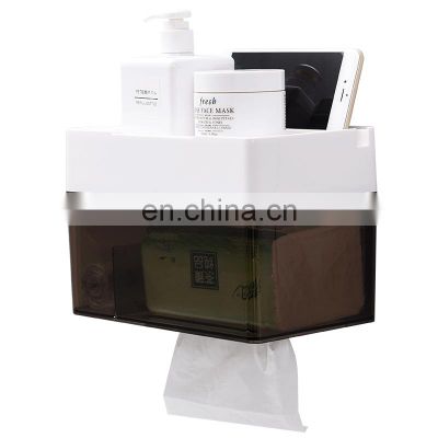 Multi-functional plastic trackless paper tissue box no drill tissue box New paper dispenser plastic