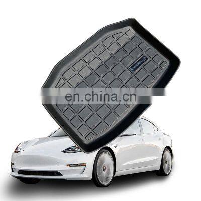 2021 New Design Full Encirclement TPE Second Layer Trunk Mat For Tesla Model 3