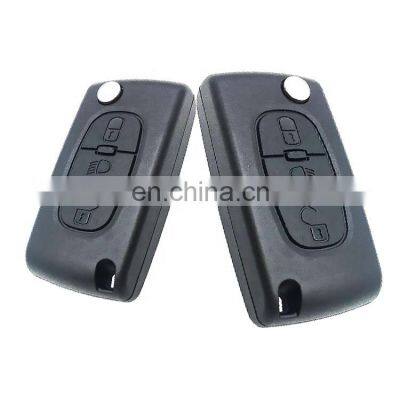 3 Button Flip Folding Remote Car Key Shell Cover Case For Peugeot 207 307 407 308 607