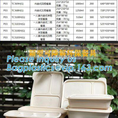 Corn Starch Bio-based Disposable Lunch Box, Corn Starch Disposable Food Container, Disposable Tableware Lunch Box photo-5