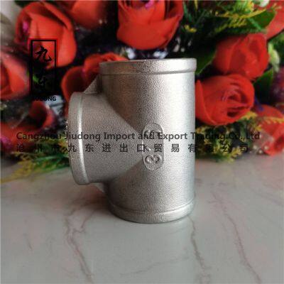 China Products Suppliers SS 304 SS316 Stainless Steel 90 Degree Thread Tee