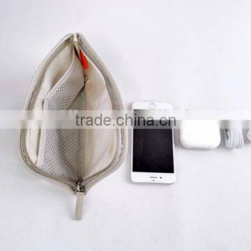 Waterproof Nylon Fabric Wholesale Earphone Data Line Charger Cable Line Small Easy Carry Storage Case Buggy Bag photo-2