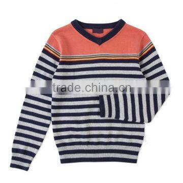 Childrens/Kids Boys' 7-10 Years Navy V-Neck Sweater