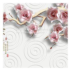 3D 5D 8D 16D Animal Flower Tree Design Wall Mural Embossed Wall Decoration For Home Tv Background Dropshipping photo-3