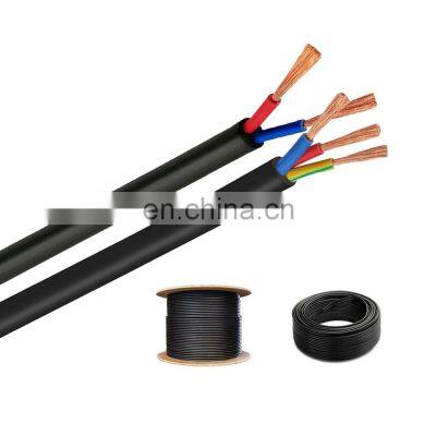 flexible copper core pvc insulated electric wire cable 3 core 2.5mm flexible electric copper 3 wire cable 6sqmm