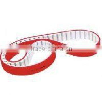 PU timing belt with red rubber coating