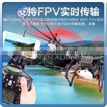 Mini Qute RC remote control flying Helicopter Quadcopter Headless WIFI Image transmission Educational electronic toy NO.DV686K