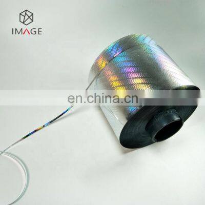 Own Text Printed Single Sided Adhesive Holographic Tear Tape for Packaging Bag photo-2