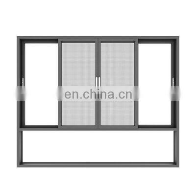 Simple design aluminum sliding windowcasement huge aluminium doors windows double slide glass