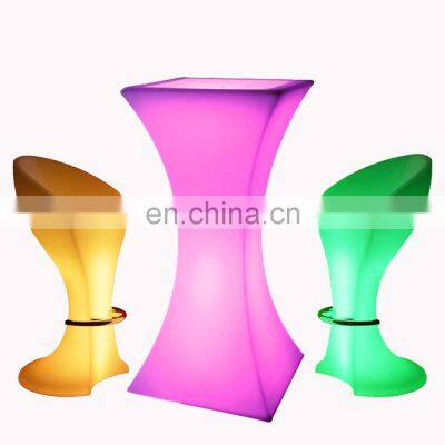 outdoor round party cocktail night club furniture led bar tables glow bar counter party lighting patio chair