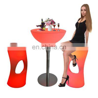 tables and chairs used for bar/Waterproof Modern Home Bar Event Table and Chairs Rgb Light Up Bar Stool Chair Sofa Set Furniture