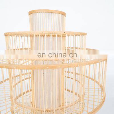 Supplier High Quality Bamboo Handwoven Natural Light For Decoration Woven Lampshade Vietnam Supplier photo-2