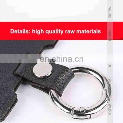 High Quality Leather Key Card Holder Protector Cover Key Chain Bag Case for Tesla Model 3 Y Key Cover Durable Car Accessories photo-3