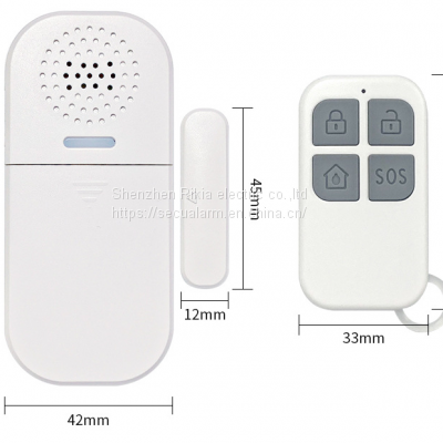 New door magnetic alarm remote control light to remind door and window alarm household store burglar alarm (wechat:13510231336)