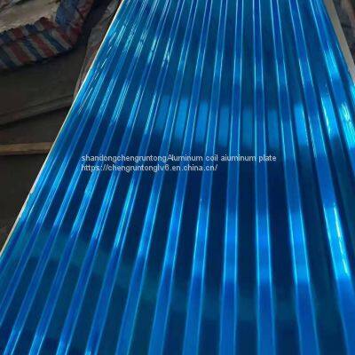 Chengruntong Aluminum 850 color coated aluminum tile 750 alloy aluminum corrugated plate 900 corrugated plate fire resistant roof with processing custom thickness models complete