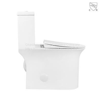 CUPC Certified Bathroom Ceramic One Piece Skirted Elongated Toilet photo-2