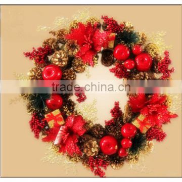 Unique pinecone xmas wreath in decorate,christmas pinecone xmas garland,pinecone wreaths for garden decoration