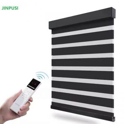 Roller Blinds Shades Blackout Fabric Screen Smart Automatic Electric Motorized Remote Control Indoor Window Blinds photo-5