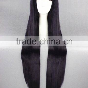 High Quality 100cm Long Straight Boku Secret Service-Shirakiin Ririchiyo Purple Synthetic Anime Wig Cosplay Hair Wig Party Wig photo-3