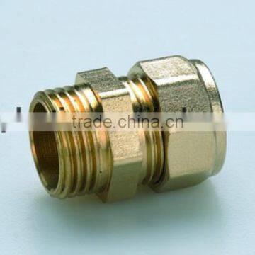 Hight quality copper pipe fittings brass male socket male coupling male adapter for copper pipe