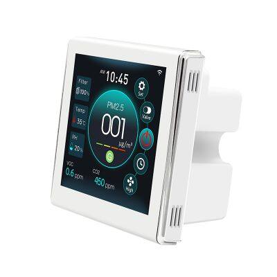 Smart 4 Inch Fresh Air Ventilation System CO2 VOC PM2.5 Temperature Humidity Color Screen Monitor Controller photo-4