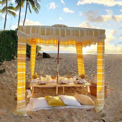 Custom Logo Beach Cabana OEM Service Available Quick Dry Fabric With Carry Bag photo-4