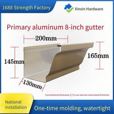 Поставка 8-дюймовых алюминиевых лотков для водостока, водостоковых желобов для кромок крыши заводских зданий и изготовитель готовых водосточных лотков для кромок крыши