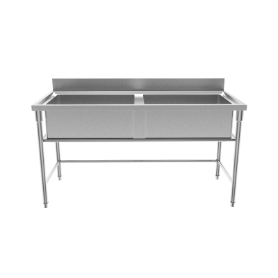 Commercial Restaurant Stainless Steel Double Bowl Sink for Restaurant Food Prep Stations