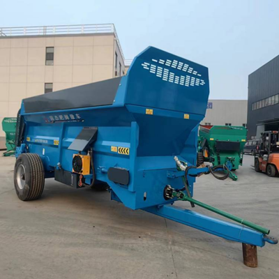 12-cubic Vertical Auger Manure Spreader for Cattle Farms, Tractor-mounted Pasture Fertilizer Spreader, 16-cubic Livestock Manure Spreader
