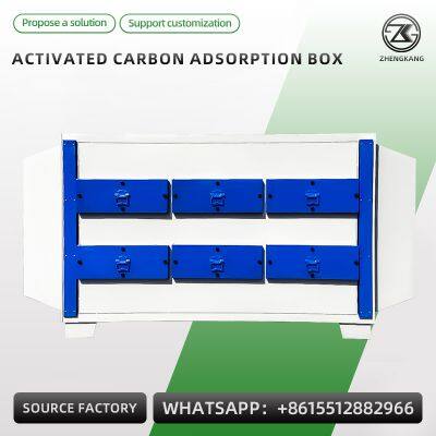 Activated Carbon Adsorption Box Industrial Waste Gas Treatment Equipment Air Purifier for Printing Paint Factory