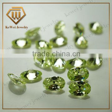 Small Size Gemstone Prices Oval Shape Apple Green 4*6mm AAA Grade Artificial Stones