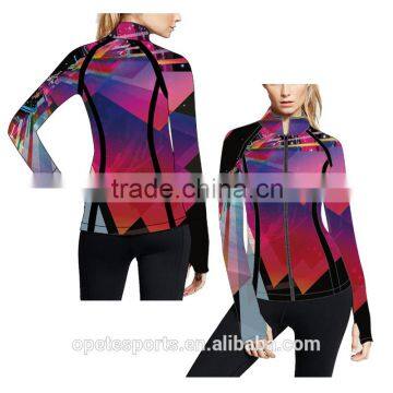 (OEM/ODM Factory) jackets/women yoga lightweight jacket women tights wholesale hoodies polyester spandex