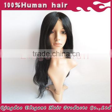 Alibaba express brazil jet black brazilian hair free style full monofilament wig