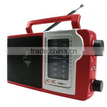 Fancy Red Classical Design Portable Analogue AM FM Radio photo-2