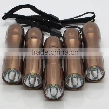 Promotion Gift AA Powered Slim Golden Flashlight photo-3