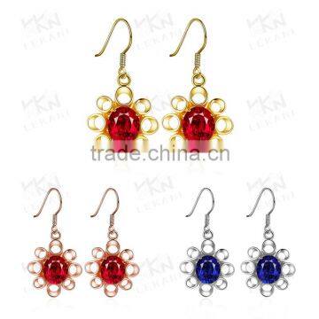 Christmas 18K gold plated tourmaline Zircon earrings wholesale