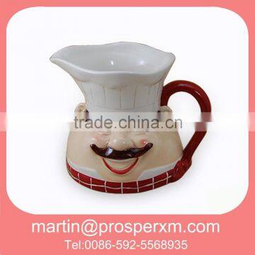 Ceramic chef design coffee creamer