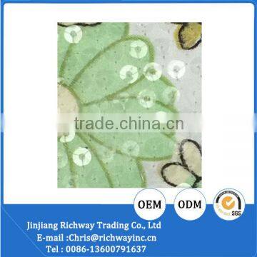 Colorful Pretty Sequin and Beaded Tulle Fabric photo-2