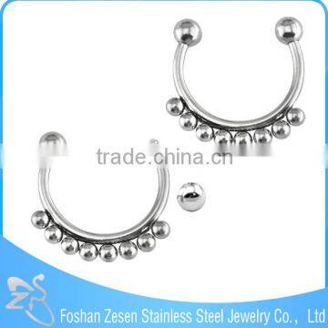 New Arrival Thai Style U Shape Septum Piercing Fake Crystal photo-6